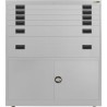 4x 3" + 1x 6" + 1x 12" Drawers / 2x 20" Bottom Doors