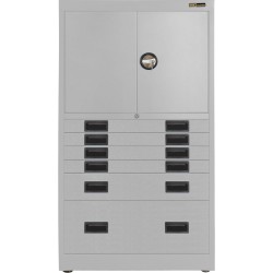 4x 3" + 1x 6" + 1x 12" Drawers / 2x 20" Top Doors