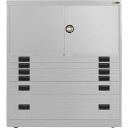 4x 3" + 1x 6" + 1x 12" Drawers / 2x 20" Top Doors