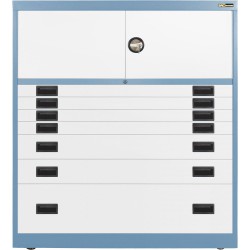 4x 3" + 2x 6" + 1x 12" Drawers / 2x 15" Top Doors