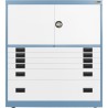 4x 3" + 1x 6" + 1x 12" Drawers / 2x 20" Top Doors