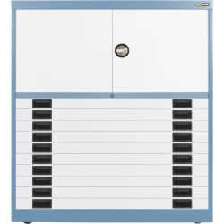 10x 3" Drawers / 2x 20" Top Doors