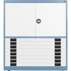 8x 3" Drawers / 2x 26" Top Doors