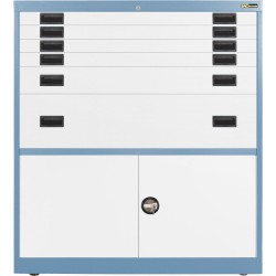 4x 3" + 1x 6" + 1x 12" Drawers / 2x 20" Bottom Doors