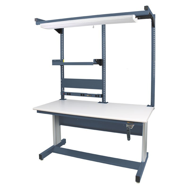 IAC Hand Crank Height Adjustable Workbench 30”D x 60”W (930 Series with MTS-I)