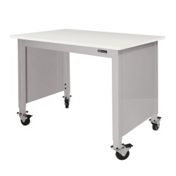 MOBILE LAB TABLE - ADJUSTABLE 30-36" (H) X 24-36" (W) X 48-96" (L) - LAM Top - w/End Panels