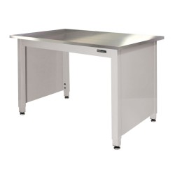 STAINLESS STEEL LAB TABLE - ADJUSTABLE or FIXED 30-36" (H) x 24-36" (W) X 48-96" (L) w/End Panels
