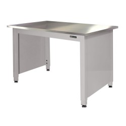 STAINLESS STEEL LAB TABLE - ADJUSTABLE or FIXED 30-36" (H) x 24-36" (W) X 48-96" (L) w/End Panels