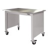 MOBILE STAINLESS STEEL LAB TABLE - ADJUSTABLE 30-36" (H) x 24-36" (W) X 48-96" (L) w/End Panels