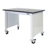 MOBILE TRESPA LAB TABLE - ADJUSTABLE 30-36" (H) x 24-36" (W) X 48-96" (L) w/End Panels