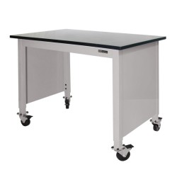 MOBILE TRESPA LAB TABLE - ADJUSTABLE 30-36" (H) x 24-36" (W) X 48-96" (L) w/End Panels