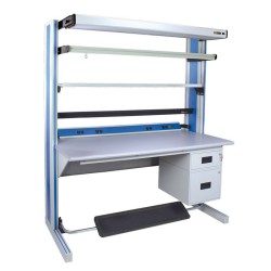 IAC D4 Modular Workstation Bundle 5 - 30"D x 60-72"L x 72"H