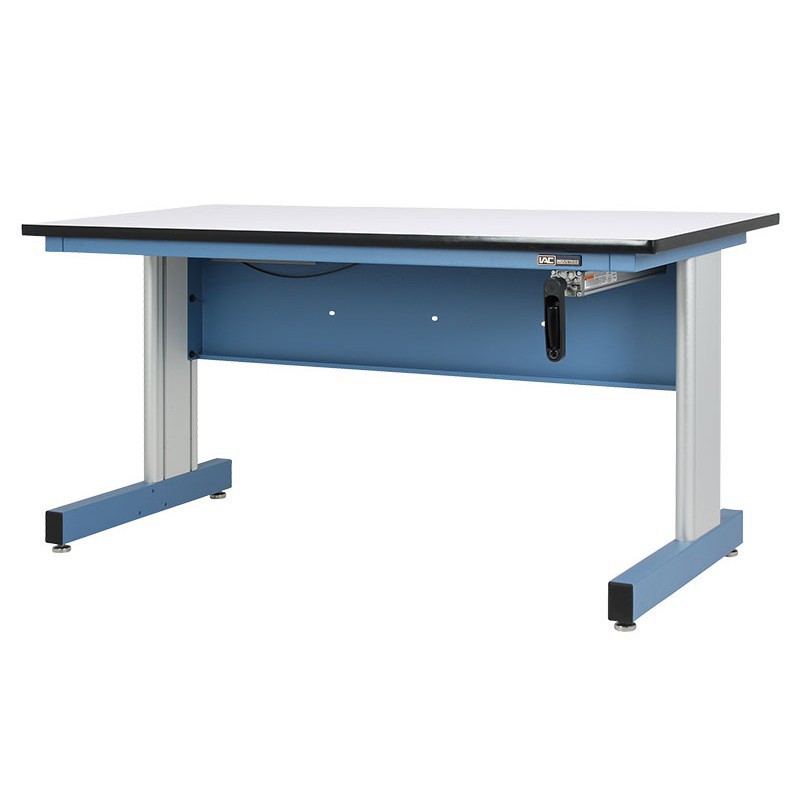 Hand Crank Height Adjustable Industrial Workbench – 30”D x 60”W