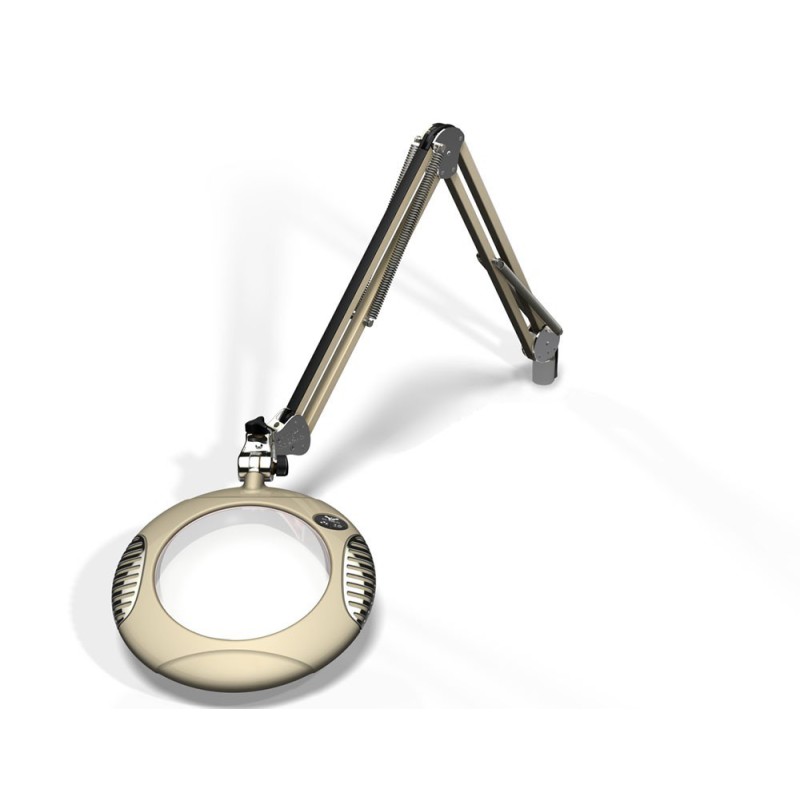 7.5" Round Green-Lite® LED Magnifiers with Table Edge Clamp
