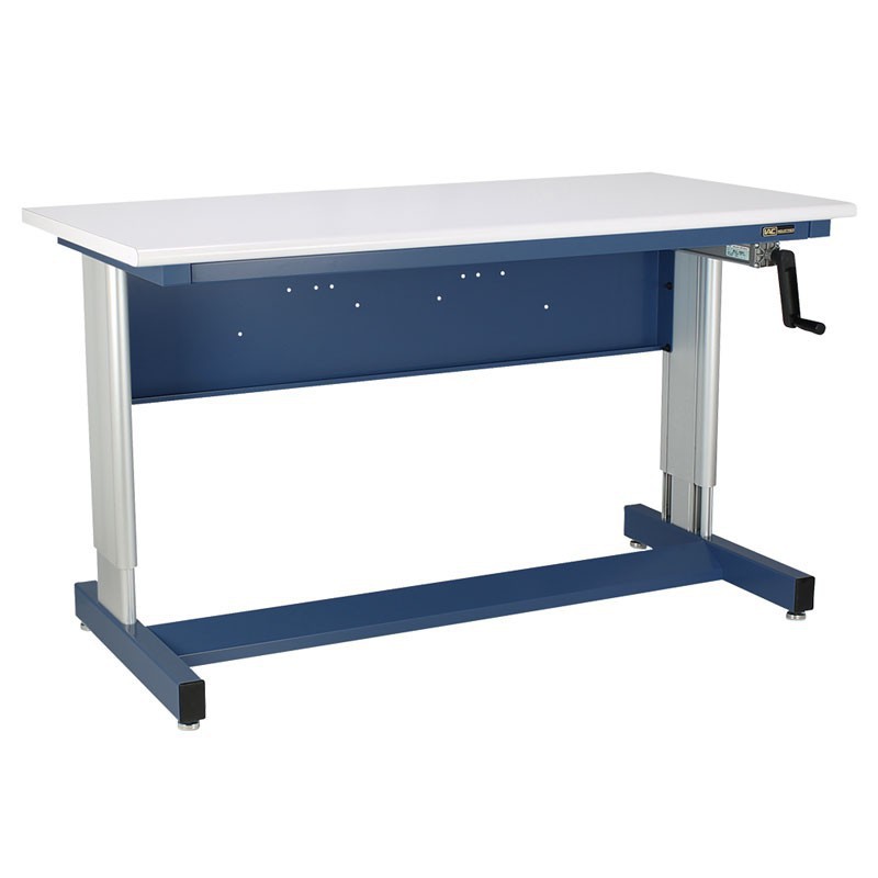 Hand Crank Height Adjustable Industrial Workbench