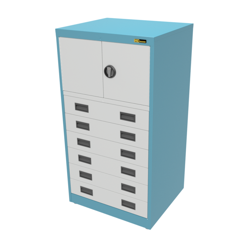 6x 6" Drawers / 2x 15" Top Doors