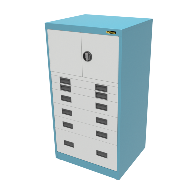 2x 3" + 3x 6" + 1x 12" Drawers / 2x 15" Top Doors