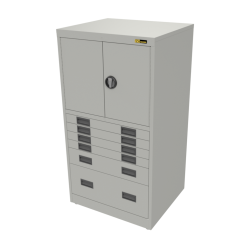4x 3" + 1x 6" + 1x 12" Drawers / 2x 20" Top Doors
