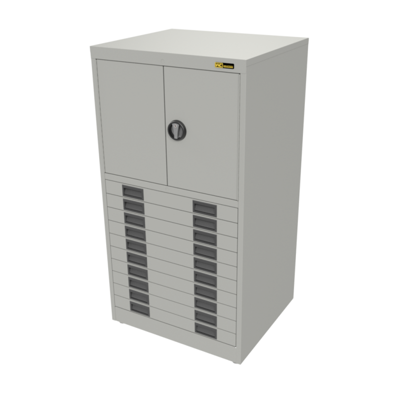 10x 3" Drawers / 2x 20" Top Doors