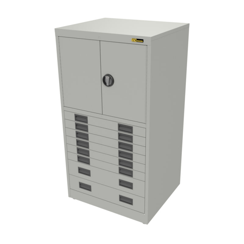 6x 3" + 2x 6" Drawers / 2x 20" Top Doors