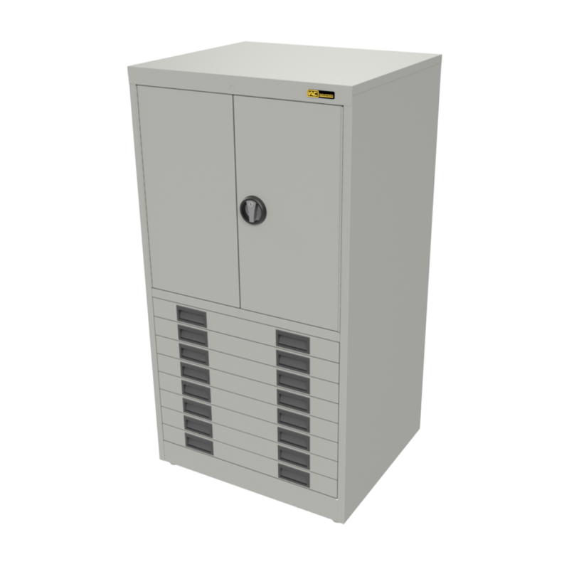 8x 3" Drawers / 2x 26" Top Doors