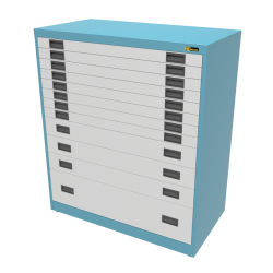 8x 3" + 3x 6" + 1x 12" Drawers