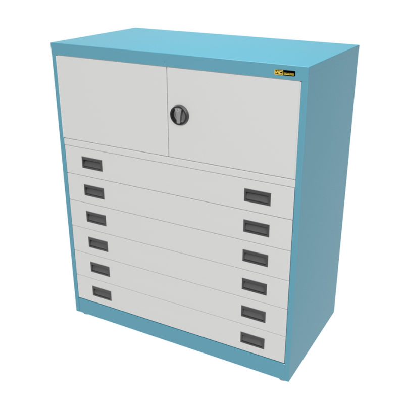 6x 6" Drawers / 2x 15" Top Doors