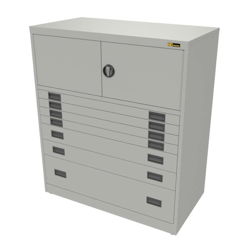 4x 3" + 2x 6" + 1x 12" Drawers / 2x 15" Top Doors