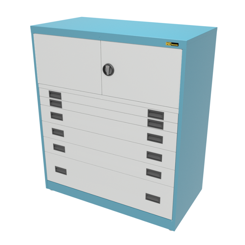 2x 3" + 3x 6" + 1x 12" Drawers / 2x 15" Top Doors