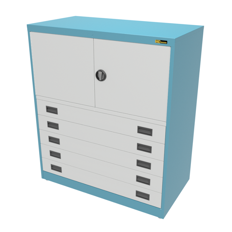5x 6" Drawers / 2x 20" Top Doors