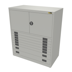 6x 3" + 2x 6" Drawers / 2x 20" Top Doors