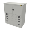 2x 3" + 2x 6" + 1x 12" Drawers / 2x 20" Top Doors