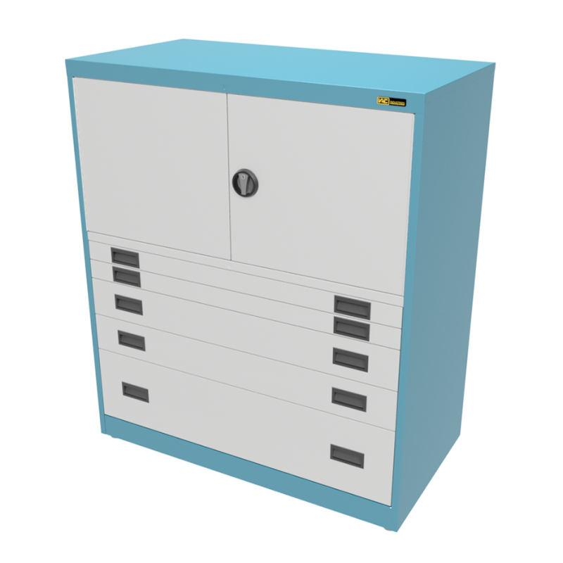 2x 3" + 2x 6" + 1x 12" Drawers / 2x 20" Top Doors