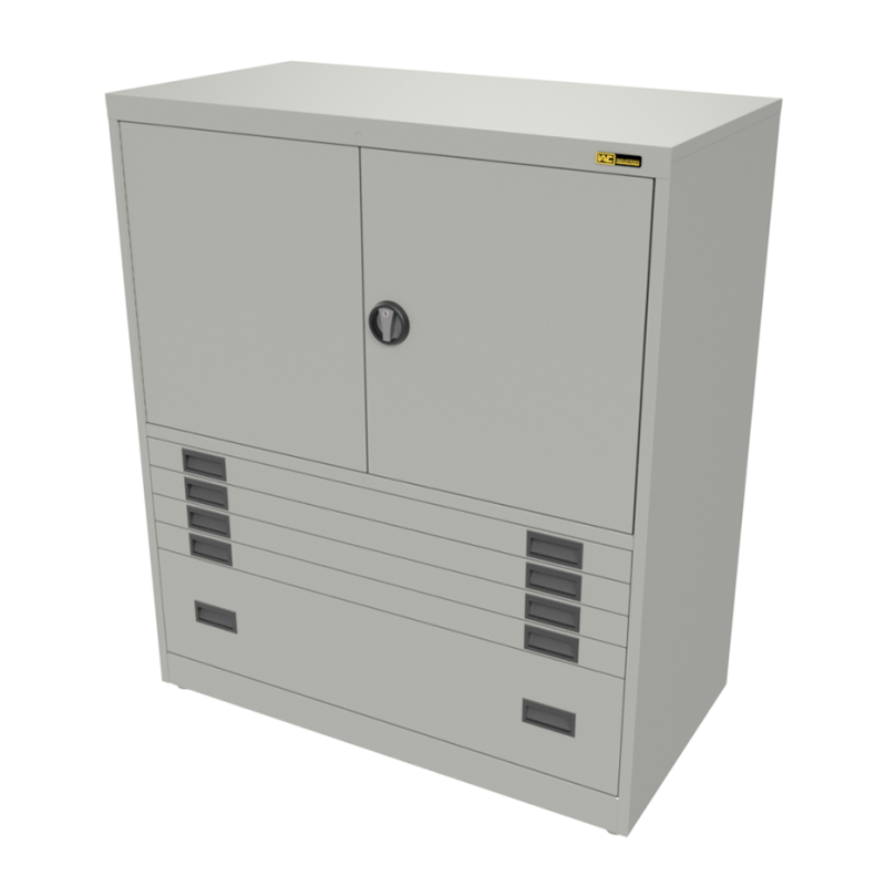 4x 3" + 1x 12" Drawers / 2x 26" Top Doors