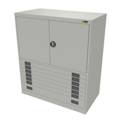 6x 3" + 1x 6" Drawers / 2x 26" Top Doors