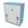 2x 3" + 1x 6" + 1x 12" Drawers / 2x 26" Top Doors