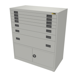 4x 3" + 2x 6" + 1x 12" Drawers / 2x 15" Bottom Doors