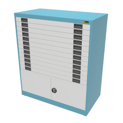 12x 3" Drawers / 2x 15"...
