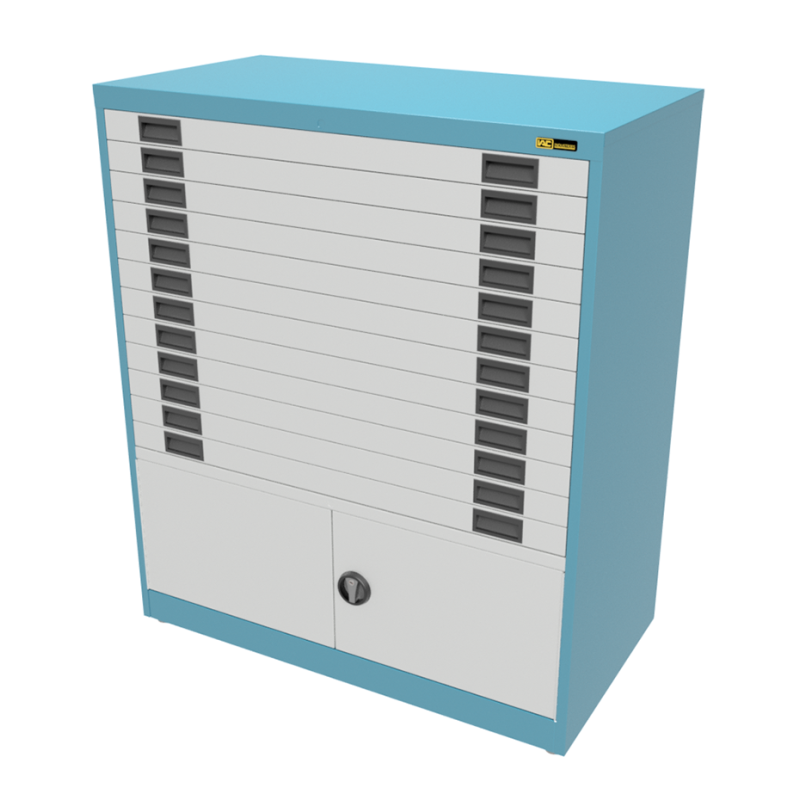 12x 3" Drawers / 2x 15" Bottom Doors