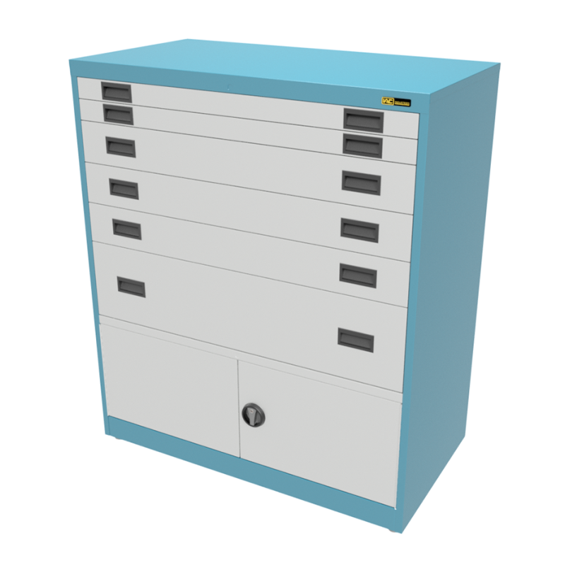 2x 3" + 3x 6" + 1x 12" Drawers / 2x 15" Bottom Doors