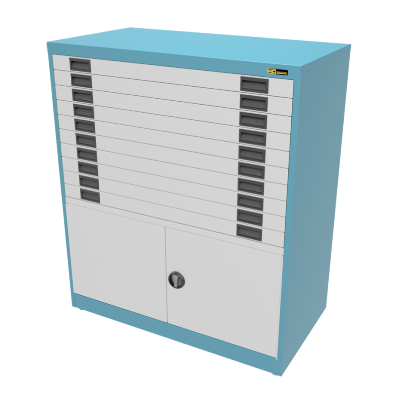 6x 3" + 2x 6" Drawers / 2x 20" Bottom Doors
