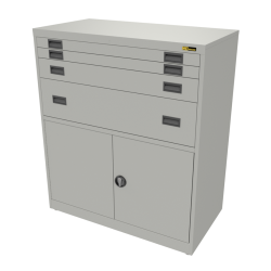 2x 3" + 1x 6" + 1x 12" Drawers / 2x 26" Bottom Doors