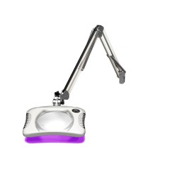 5" Round Green-Lite® LED Magnifiers with Table Edge Clamp