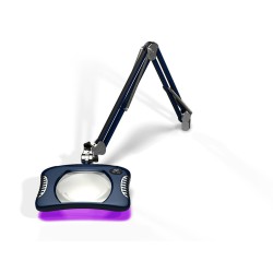 5" Round Green-Lite® LED Magnifiers with Table Edge Clamp