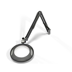 7.5" Round Green-Lite® LED Magnifiers with Table Edge Clamp