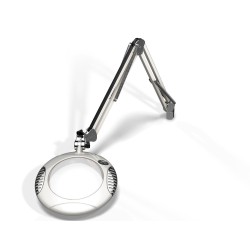 7.5" Round Green-Lite® LED Magnifiers with Table Edge Clamp
