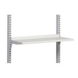 Steel shelf with lip