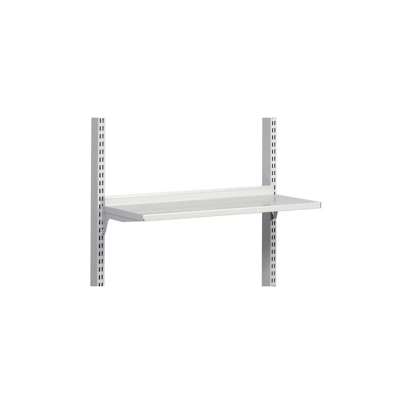 Steel shelf with lip
