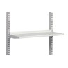 Steel shelf with lip