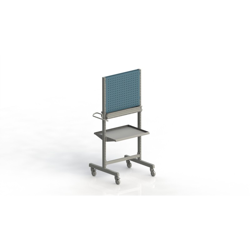 Treston Industrial Multi Cart with middle shelf, bin rails and perforated panels